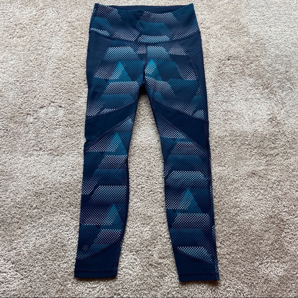 Athleta Kinetic Stealth Mesh 7/8 Geometric Tight